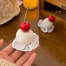 New Cute Cherry Cake Hair Clips For Women Girls Sweet Children Autumn/Winter Hair Accessories Student Gifts - A1 - Xem 5