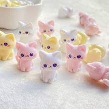 3/5/10/20 Móc khóa hình mèo con bằng nhựa resin sống động - Thích hợp cho lễ Phục Sinh, Ngày Valentine, trang trí đám cưới - Nhiều màu - Xem 4