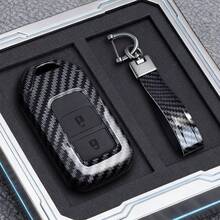 Ốp bảo vệ chìa khóa xe hơi bằng sợi carbon ABS cho Vezel City Civic Jazz BRV BR-V HRV, phụ kiện xe hơi. - Loại A 2 nút - Xem 19