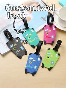 Personalized Luggage Tag, Customized Luggage Label, Traveler's Gift, Graduation Gift, Wedding Party Gift, Family Gift, Gift For Friends And Family, Essential For Business Trip And Travel - Multicolor - View 1