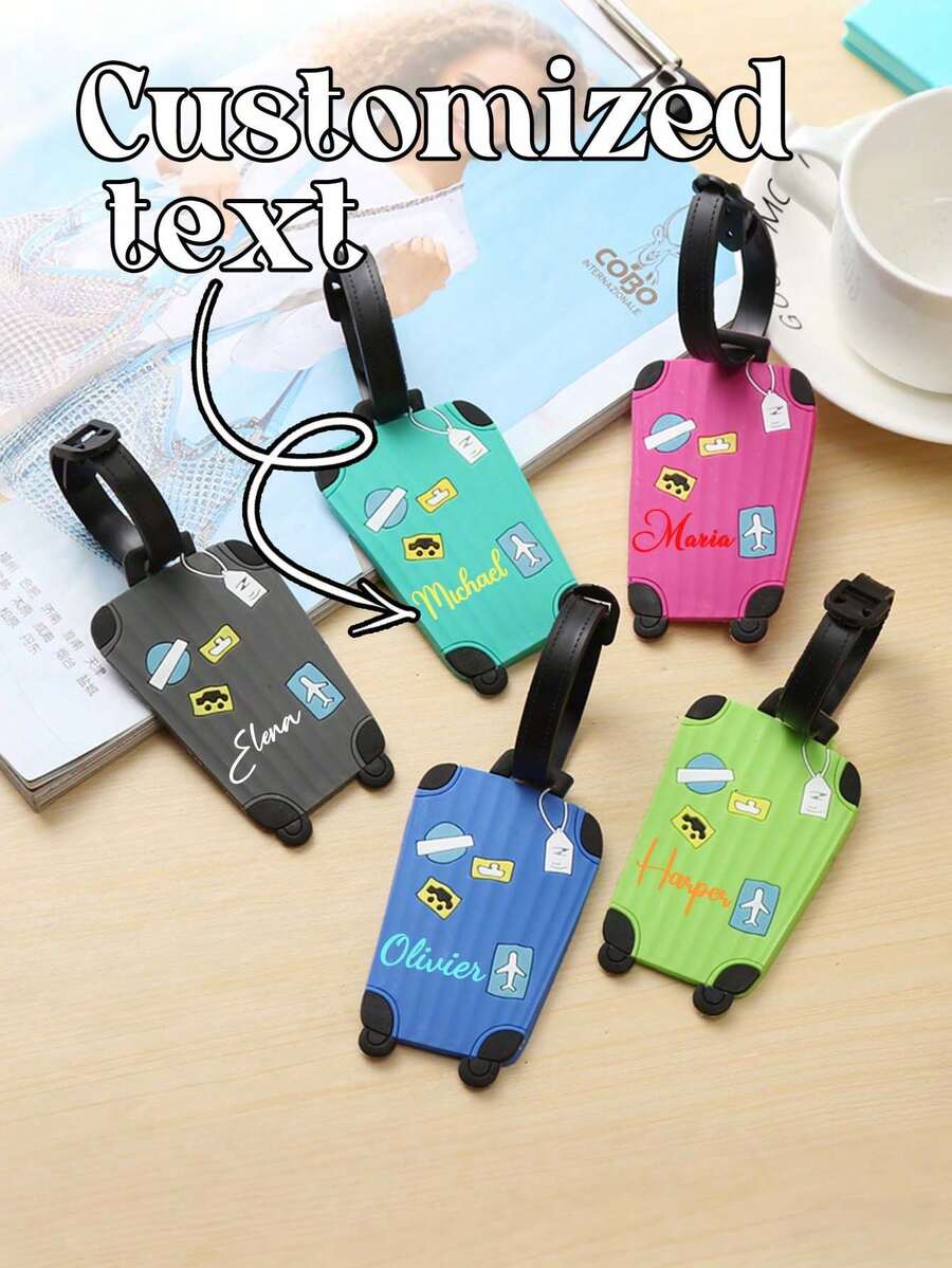 Personalized Luggage Tag, Customized Luggage Label, Traveler's Gift, Graduation Gift, Wedding Party Gift, Family Gift, Gift For Friends And Family, Essential For Business Trip And Travel - Multicolor - View 1