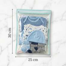 Kit Of 10 Multipurpose Diaper Bag Organizer Envelopes With Zipper - 白色 - 查看 2