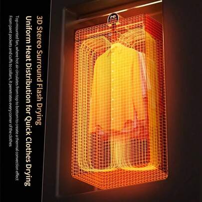 OBOVAY Mini Portable Foldable Electric Dryer, Apartment Compact Dryer, RV Travel Dryer With Drying Bag And Timer Function