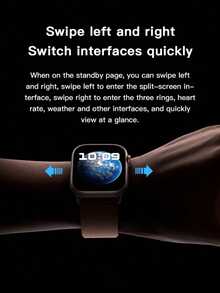 S2000 7-In-1 Smartphone Package: Step Counting, Distance Tracking, Calorie Control, Heart Rate/Blood Pressure/Oxygen Saturation Monitoring, Bluetooth Calling, Bluetooth Music Streaming, Temperature Measurement, Sleep Monitoring, Incoming Call Alerts, Text Message Alerts, Social Media App Notifications. - Gold - View 9