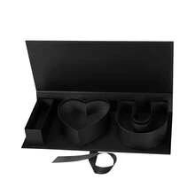 “我爱你”礼盒，17.9英寸 x 7.5英寸 x 2.6英寸，情人节鲜花巧克力礼盒包装，母亲节，婚礼 - 黑色 - 查看 16