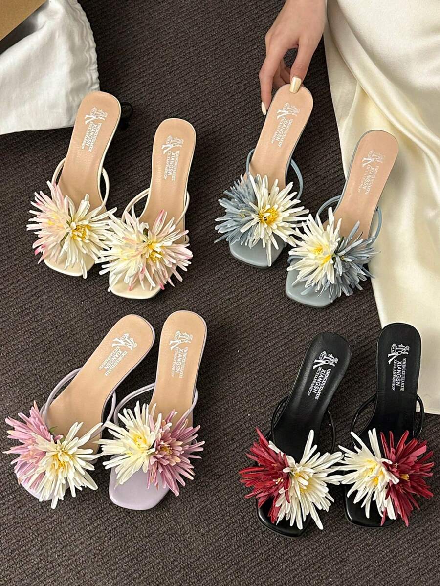 Shiny Rhinestone Bow Silver Pointed Toe Stilettos, Slip-On Chunky Heel Pumps For Women