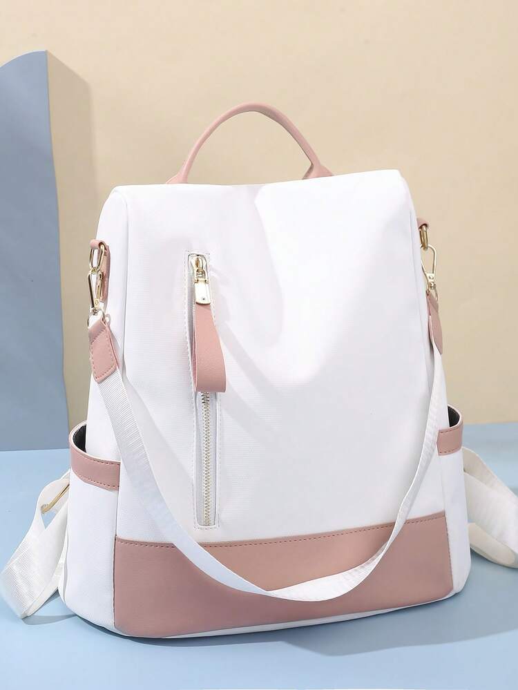 New Chinese Style Butterfly Print Sweet Women Backpack, Fashion, Suitable For Students, Commuting, Minimalist Outdoor Anti-Theft Waterproof Travel Multifunctional Bag - Pink - View 3