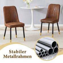 Modern Minimalist Round Table Set (With 4 Brown Technical Fabric Armchairs And Black Metal Legs), 100 Cm Diameter Round Table With Black Wood Look, Suitable For The Living Room. - Maroon - View 8