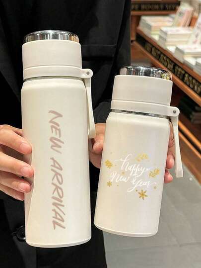 زجاجة مياه معزولة بطبقتين مع شعار مخصص، كوب من الفولاذ المقاوم للصدأ سعة 500 مل/600 مل مخصص، عناصر مخصصة لعام 2026 الجديد، عزل حراري طويل الأمد، تصميم راقي، قاعدة مانعة للانزلاق + حزام محمول، مناسب للمكتب والجيم والخارج، هدايا رأس السنة الجديدة للأم والأب والصديقة والصديق والعائلة والأصدقاء، هدايا مثالية للذكرى السنوية وعيد الحب وعيد الأم وأعياد الميلاد وعيد الأب والتخرج والزفاف والاحتفال بالمنزل الجديد