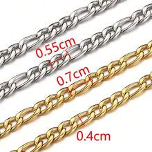 1m/2m Fashionable Stainless Steel NK Flat Chain, Suitable For DIY Jewelry Making Bracelets And Necklaces - Stainless Steel Chain - View 3