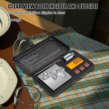 1pc Portable Jewelry Gold Scale, Digital Display Scale, Palm-Sized, Digital Weight Scale, With Tweezers And Weighing Tray, Precise Small Electronic Scale, With Backlit LCD Display, Suitable For Travel, Kitchen, Cooking, Baking, Tea Making And Other Daily Weighing Needs. Batteries Not Included. - Multicolor - View 8