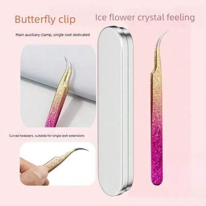 1/3pcs Set Multi-Function Tweezers With Iron Box, High Precision Tweezers, Durable, Sturdy And Portable, Suitable For Eyelash Extension, Manicure, Multi-Function Tweezers, Holiday Gift, Mini Tweezers Set, Long Handle Eyebrow Tweezers, Eyelash Extension Tweezers, Tweezers With Light, Super Sharp Tweezers, Eyelash Extension Tool, Creative Holiday Gift, Compact Design, Durable Tool, Sturdy Structure, Multi-Function Tweezers, Professional Tweezers, Gift For Her