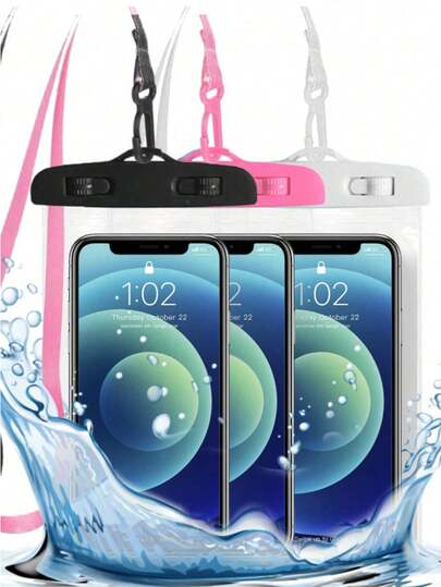 Bộ 12 túi đựng điện thoại chống nước IPX8 có dây đeo điều chỉnh được - Túi chống nước nổi cho iPhone 15/14/13, S24/S23 - Lý tưởng cho bơi lội, bãi biển, chèo thuyền kayak và các môn thể thao dưới nước.