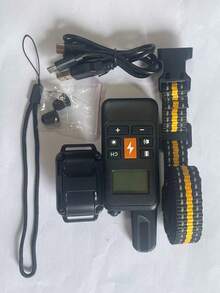 1 st nytt hundträningshalsband, 800M fjärrkontroll, vattentät, elektriska stötar och vibrationer, 3 träningslägen, justerbar ljudnivå, blixtlampa, IP67 vattentät, husdjurstillbehör - Svart - Visa 12