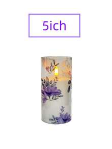 1/3pcs Set LED Electronic Candle Lights, Violet, With Remote Control Timer, Outdoor Electric Pillar Candles, Battery Powered Candle Lights, Realistic Flame Electronic Pillar Candles, Warm Flame, Birthday Wedding Decor, Suitable For Lanterns, Yard, Christmas, Home Decor, Easter, Graduation, Valentine's Day - Violet - View 12