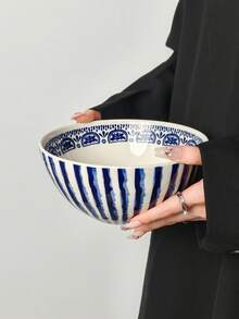 1 chiếc bát salad phong cách retro tối giản, bát súp gốm kiểu Bắc Âu, bát salad trái cây và sữa chua dày dặn được vẽ tay. - Nhiều màu - Xem 5