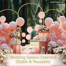 浪漫求婚拱门 | 重型黄色金属拱门框架 - 坚固耐用，可重复使用（适用于气球、花环和DIY装饰） | 婚礼季热门之选 | 易于组装 | 适用于婚礼、派对和庆典 | 欧盟快速配送 - 多 - 查看 6