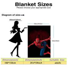 This Is A Marvel Spider-Man Themed Flannel Blanket, With High-Saturation Fuchsia And Black As The Main Colors, Full Of Futuristic And Visual Impact, Creating A Tense And Mysterious Atmosphere, With The Features Of Warmth And Softness, Suitable For Use As A Sofa Throw, Nap Blanket, Bedding Decoration, Etc. - Black - View 18