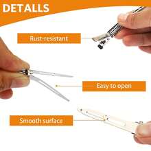 50pcs 4.5CM Blank Hair Clips, Suitable For DIY Hair Accessories And Styling Tools - Three Mixed Packs - View 4