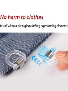 Clips invisibles y sin costuras para pantalones - Clips ajustables y antideslizantes adecuados para vaqueros, pantalones de pierna ancha, recorte de tela - Clips de plástico con agarre fuerte - multicolor - Ver 4