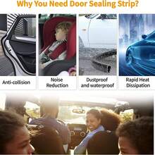 10M U Shape Rubber Car Door Boot Edge Protector Strip Scratch Guard Seal Trim Anti-Collision Protector For Auto Exterior Accessories Black - A - View 10