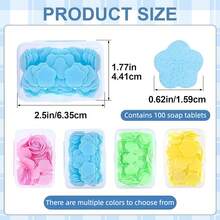 6 Lembar Sabun Cuci Tangan Wangi Portabel - Cocok untuk Mencuci Tangan, Mandi, Penggunaan Kamar Mandi, Perlengkapan Sanitasi. Mudah Dibawa. Aroma Segar. - MultiWarna - View 2