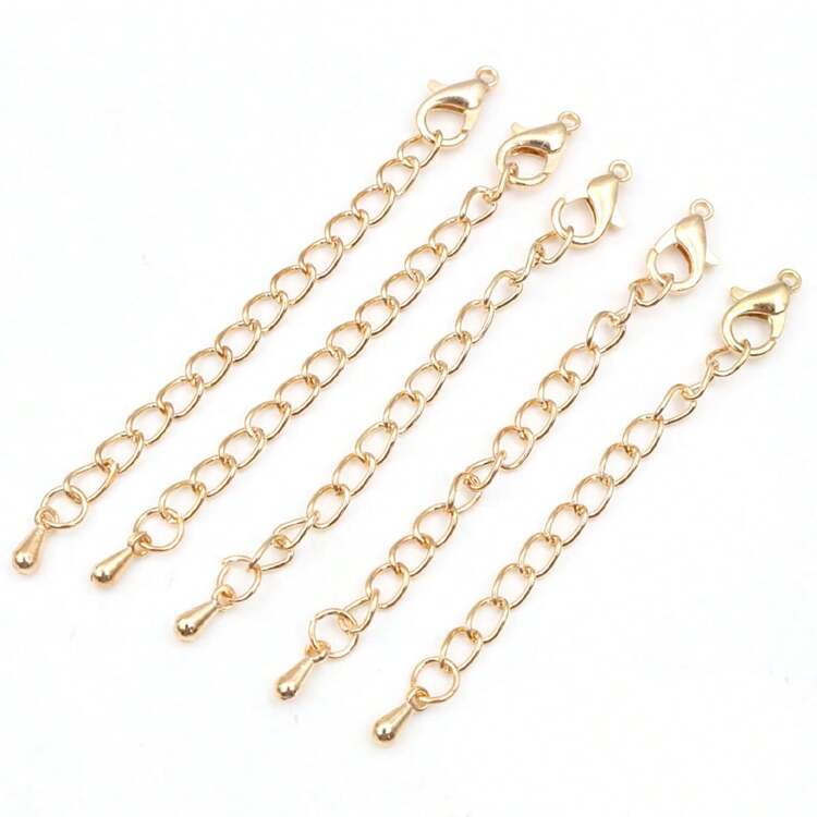 10条50/70毫米长延长链，带龙虾扣连接器，适用于项链、手链DIY首饰制作配件 - 尾鏈 - 查看 7