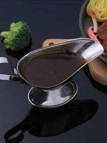 Bình đựng nước sốt bằng thép không gỉ, cốc đựng gia vị, cốc đong định lượng dùng cho bít tết và các món ăn phương Tây. - Bạc - Xem 3