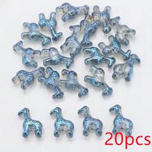 20 chiếc/gói Mặt dây chuyền hình hươu cao cổ bằng thủy tinh có lỗ ở giữa, kích thước 12*16mm, phụ kiện trang sức DIY hình động vật dễ thương, thích hợp làm móc khóa, trang trí xe hơi, dây đeo điện thoại. - Hươu cao cổ 12*16mm - Xem 19