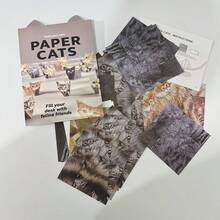 50 piezas Gatos y perros de animales de origami geométrico Origami DIY 3D - Multicolor - Ver 9