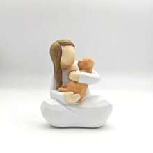 1件树脂天使雕像，感恩节纪念礼物 - 女孩拥抱狗狗摆件，宠物离世纪念、家居装饰及爱狗人士的理想之选，适合感恩节、圣诞节、母亲节等节日。 - 女孩抱狗 - 查看 10