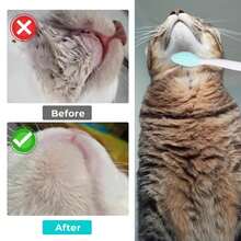 Cepillo de aseo para gatos para el acné de la barbilla, cepillo exfoliante para las manchas negras en el pelaje del gato, raspador de silicona suave para el cuidado del acné de la barbilla del gato. 94P7 - 1 pieza - Ver 3