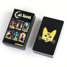 20pcs Whimsical Cat Tarot Cards - Unique Hand-Drawn Illustrations, Accurate Divination, Suitable For Beginners And Experienced Readers, Ideal Gift For Cat Lovers - Multicolor - View 8
