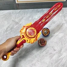 Boys' Battle Top Exploding Toy Set, Competitive Game Sword , 2 Beyblades, Suitable For Boys And Teenagers Aged 3+ As Battle Game Gift - Red - View 5