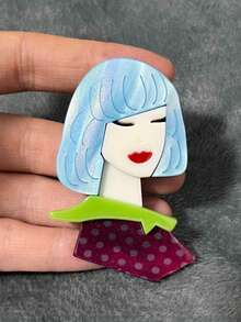 1pc Fashionable Girls Acrylic Brooch - A - View 6