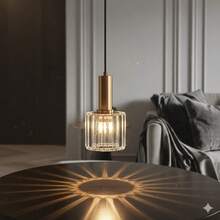 1pc Nordic Luxury Crystal Single-Head Pendant Light, Dimmable Crystal Pendant Lamp, E27 Socket, Modern Minimalist Bedside Bar Dining Room Light, Creative Bedroom Lighting (Bulb Not Included) - Multicolor - View 6