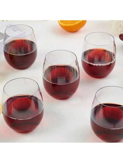 10 Pcs 360ml Red Wine Transparent Glasses With Gold Rim, Suitable For Water, Juice, Cocktails, Wine, Dessert Drinks, Suitable For Birthdays, Weddings, Festivals, Halloween, Christmas, New Year Party Supplies [Reusable]