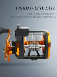 BILLINGS 15公斤阻力钓鱼卷线器，带线计数器，传统海水卷线器，适用于鲈鱼、石斑鱼、鲑鱼 - 彩色 - 查看 3