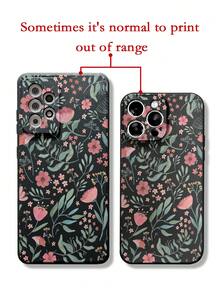 花朵图案单件装打孔边缘碎花彩绘加厚防摔彩绘手机壳，配有装饰编织腕带，兼容 16/11/16pro/16plus/16promax/16e/15Promax/13/14/12/XS/XR/7G/8P、Galaxy S25/S25PLUS/S25 Ultra/A16/A36/A26/A56/A50/A12/A32/A52/A72/A51/A21S/A13/A14/S24/S24PLUS/S24Ultra、S22/A52/A53/A54/A55、11/12Pro/12/12X/13Pro/14Pro/15Pro 等机型。 10/9/Note9/12c/Note11pro/Note8Pro - 彩色 - 查看 5