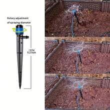 Garden Greenhouse Drip Irrigation Set, Automatic Irrigation System Equipped With 360 Degree Adjustable Nozzle, Irrigation Hose, Blank Distribution Pipe, Terrace Atomized Plant Watering - Irrigation Kit - View 2