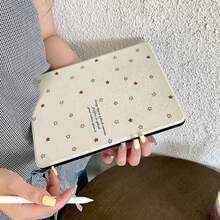 Ốp lưng bảo vệ hình cuốn sách, ngôi sao nhiều màu sắc dễ thương và quả táo đỏ, tương thích với Apple thế hệ thứ 11, Pro 2025, thế hệ thứ 10, Air 7/6, 11 inch, thời trang cho cả bé gái và bé trai. - Màu be - Xem 4