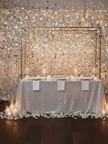 5 chiếc dây sequin PVC lấp lánh màu bạc dài 5 mét (196,85 inch) dùng trang trí đám cưới | Sequins PVC sáng bóng, thích hợp cho tiệc tại nhà, lễ cưới, trang trí tiệc chiêu đãi. - Xem 7