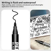 FLYSEA Black Marker Set, Quick-Drying And Fade-Resistant, Suitable For Wood, Stone, Canvas, Glass, Fabric, Eggs, Stone Painting And DIY Craft Materials, Back To School Special Edition - Sets - View 4