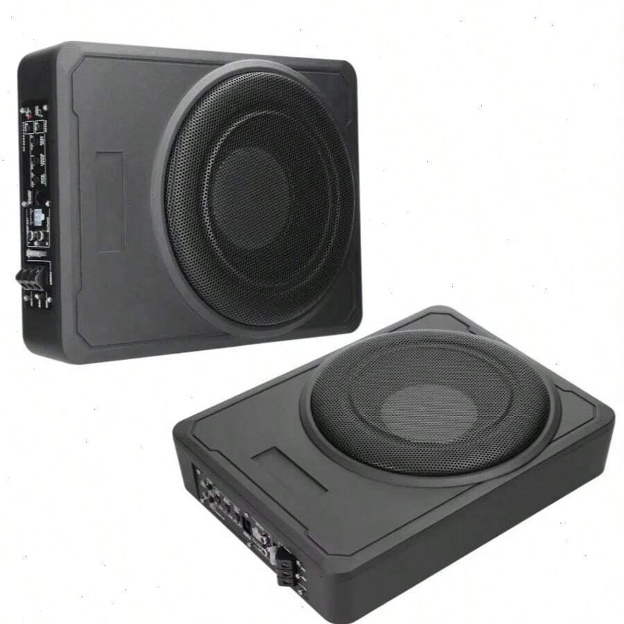 90dB 1000W 汽车低音炮扬声器带功放，10英寸超薄主动式座椅低音炮，适用于汽车