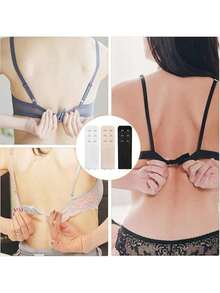 10pcs/1pc/3pcs/6pcs/9pcs 2-Hook 3-Row Adjustable Elastic Bra Extender, Elastic Bra Accessories, Bra Back Extender - Extension Buckle - View 6