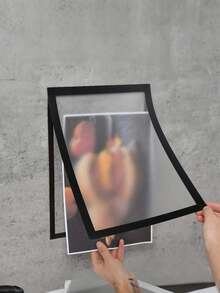 Magnetic Self-Adhesive Wall-Mounted Display Frame And Plastic Transparent Document Holder, Reusable Gold/Silver/Black Display Rack Hooks | Suitable For Wall Decor, Suitable For Birthdays, Graduations And Other Occasions - Multicolor - View 4