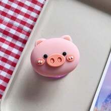 Cartoon Silicone Magnetic Phone Holder, Flower, Fruit, Cow Pattern Phone Grip Air Cushion Foldable Stand, Phone & Tablet Rear Support Bracket - Multicolor - View 17