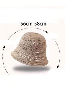 1 chiếc mũ xô rỗng mùa hè mới, thoáng khí, đa chức năng, kiểu dáng thường ngày, giúp thon gọn khuôn mặt, thích hợp cho các chuyến đi chơi, tiệc tùng, trang trí ngoài trời, có thể gấp gọn, đi biển, nghỉ mát. - Nhiều màu - Xem 8