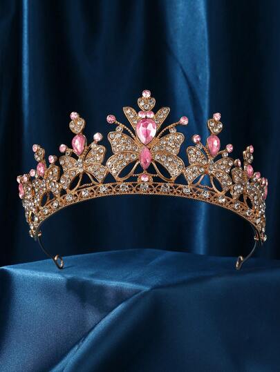 Butterfly Queen Crown For Women - Rhinestone Crowns For Wedding Bridal Prom Hair Accessories Halloween Headwear