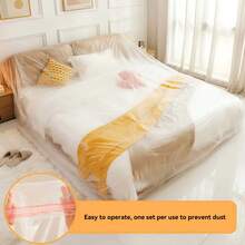 Disposable Furniture Dust Cover, Extra Large Bed Cover With Elastic Drawstring, Suitable For Home Decoration, Travel And Cleaning, Used For Dust Prevention And Dirt Blocking - Clear - View 6